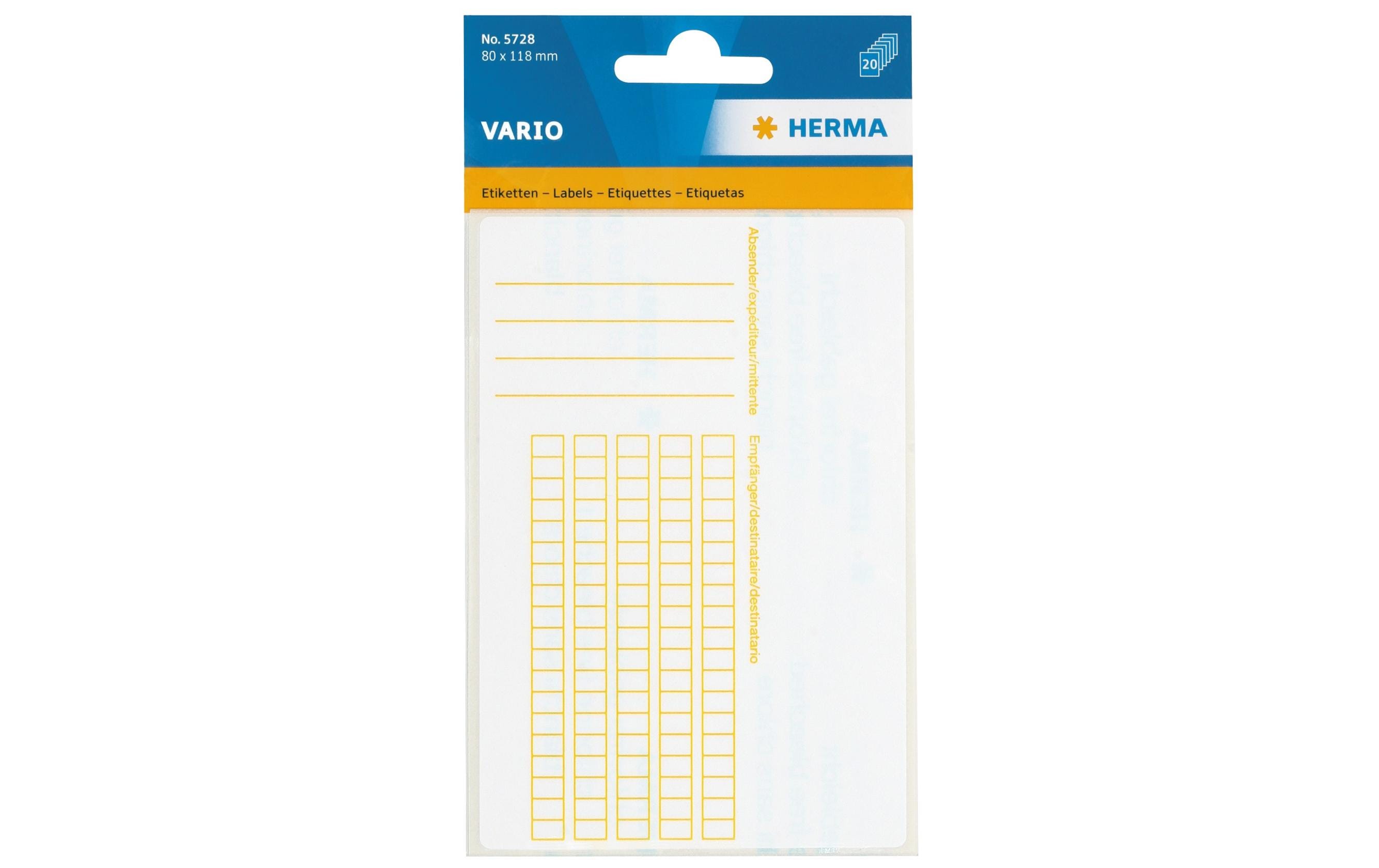 Adressetiketten für Pakete 118 x 80 mm, 20 BlattPaket Etiketten für das Ausland