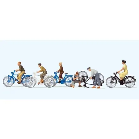 Preiser 10716 Jugendliche mit dem Fahrrad