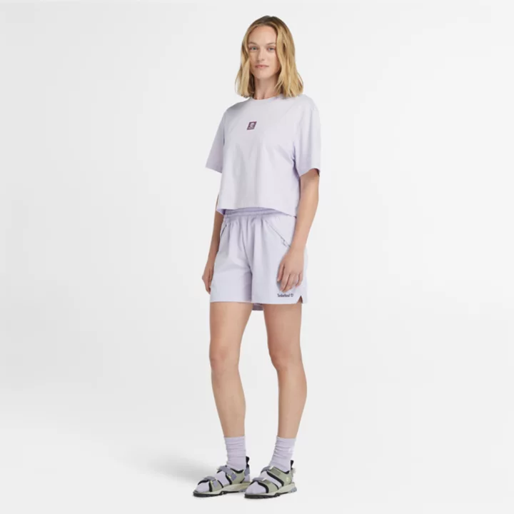 T-shirt à logo pour femme en violet