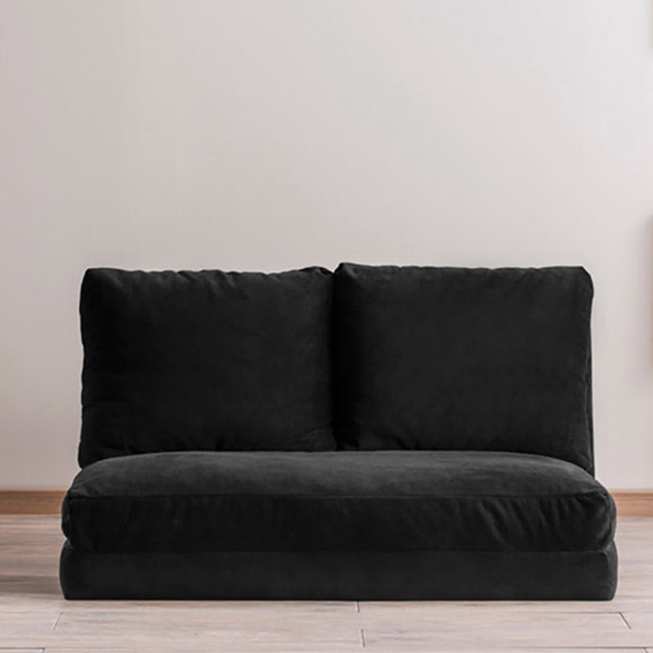 Homitis Banquette Convertible 2 places Taida noire - 120x68x26 cm
