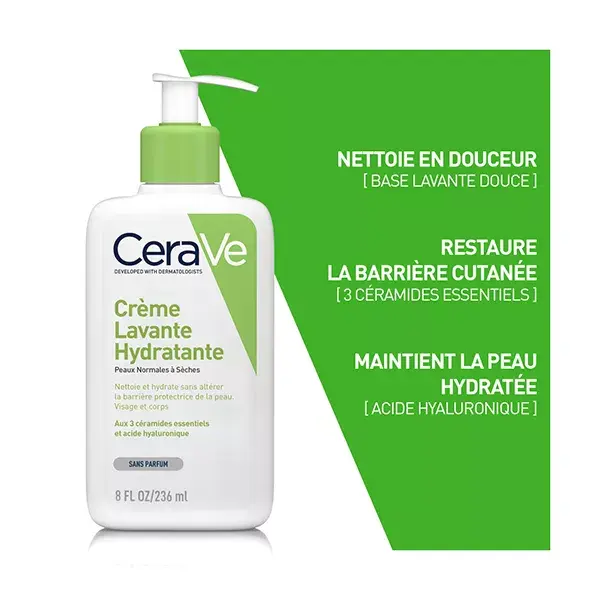 Creme de Limpeza e Hidratação CeraVe para Rosto e Corpo 236ml