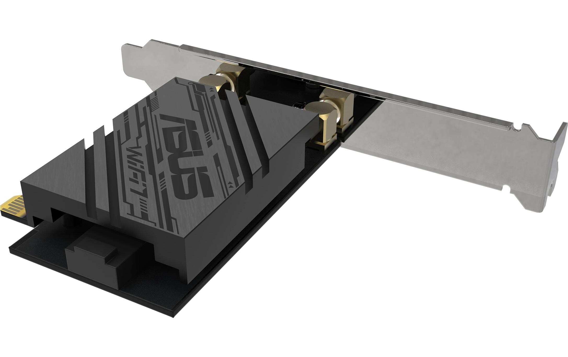 PCE-BE92BTWiFi 7 PCI-E Adapter mit 2 externe Antennen und magnetisierter Sockel