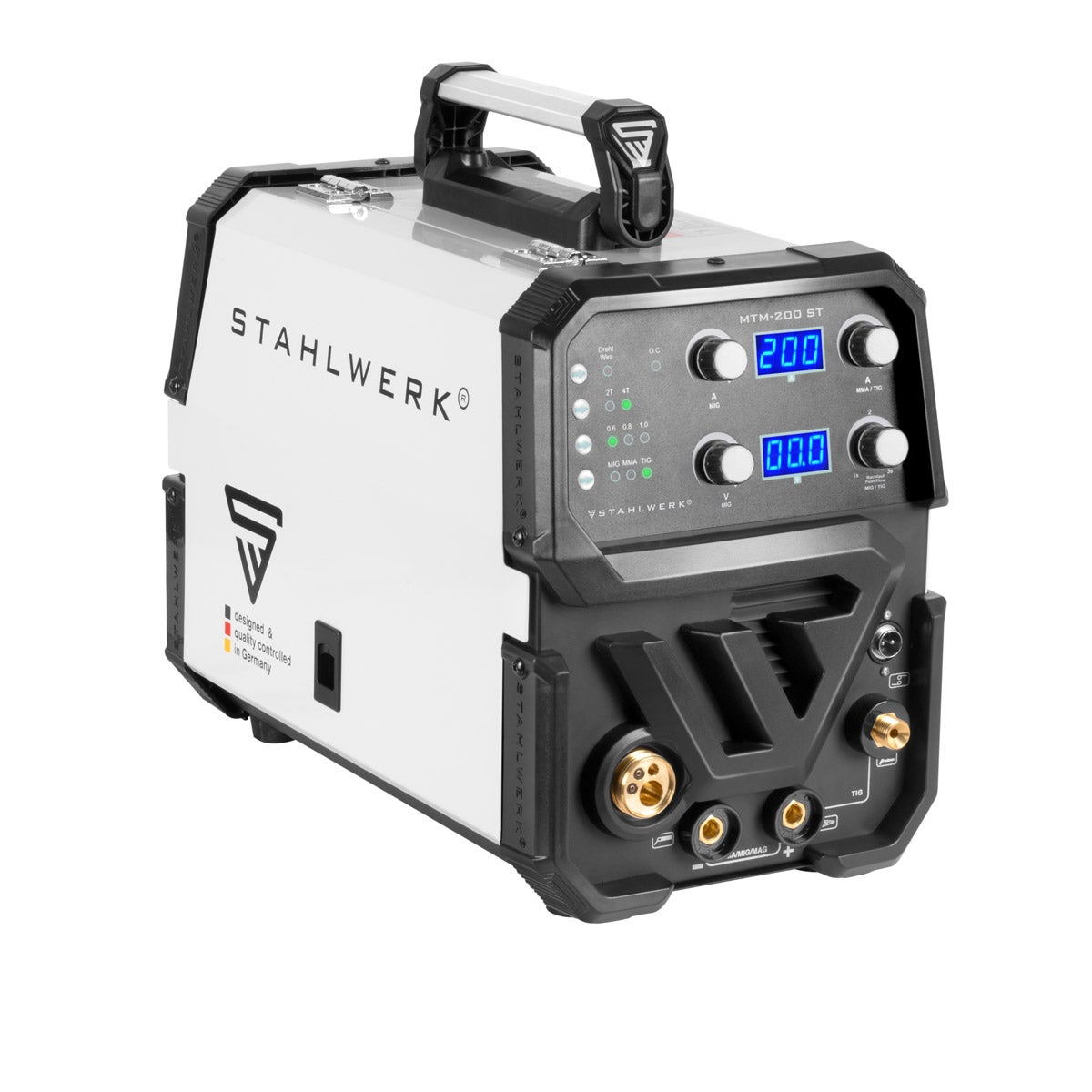 STAHLWERK MTM-200 ST 3-in-1 combinatie lasapparaat met 200 A synergische draadaanvoer