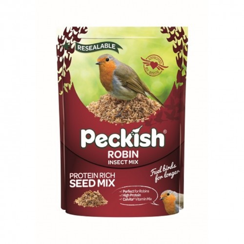 Mistura de sementes e insetos para pombos-de-peito-ruivo