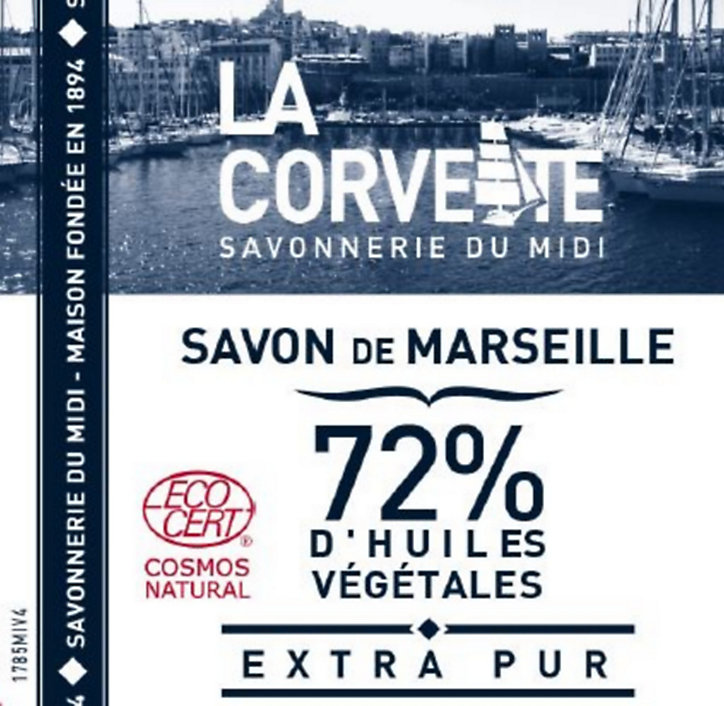 Cube de Savon de Marseille La Corvette Savonnerie du midi extra-pur 500gr