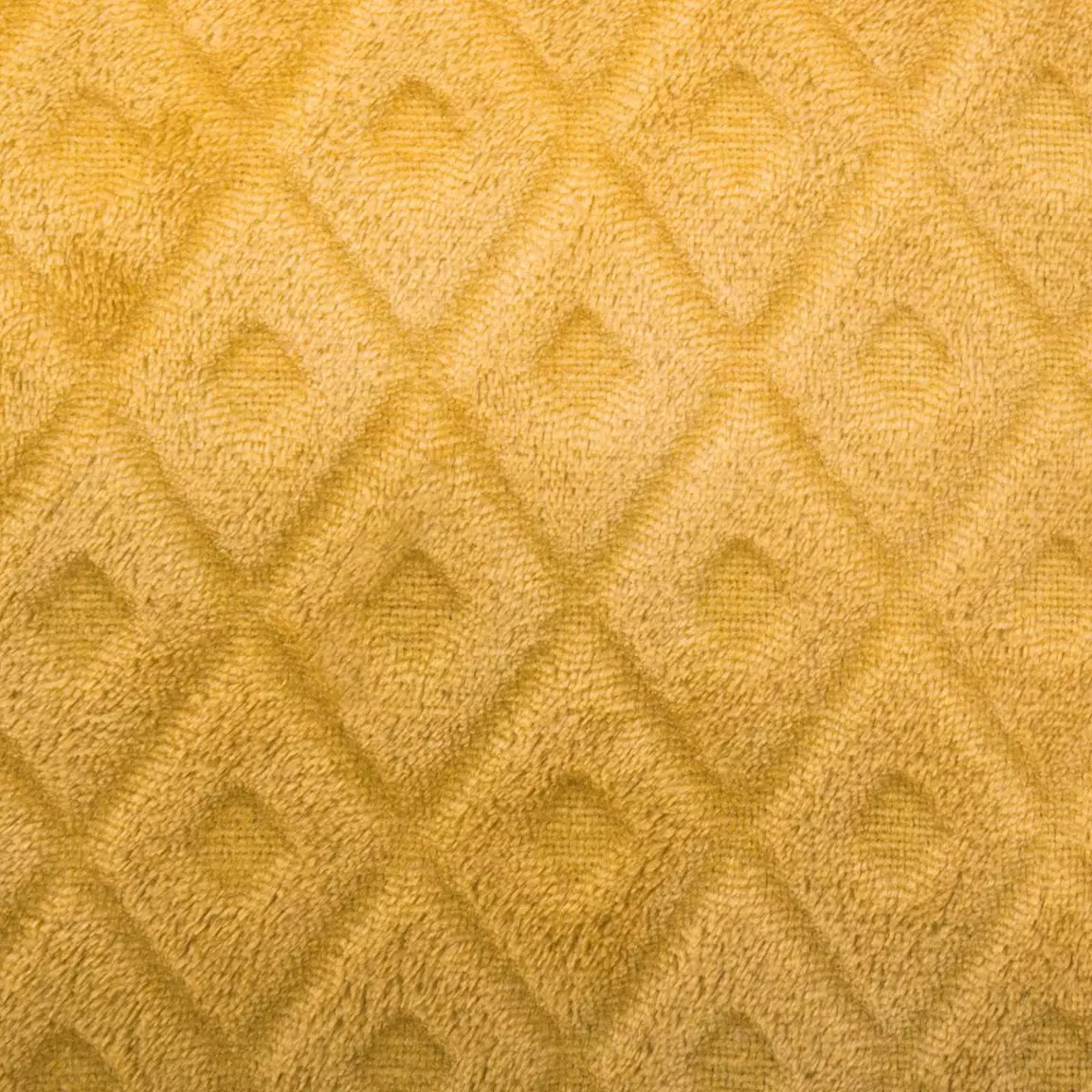 Plaid doux (150 cm) 3D Losange Jaune ocre