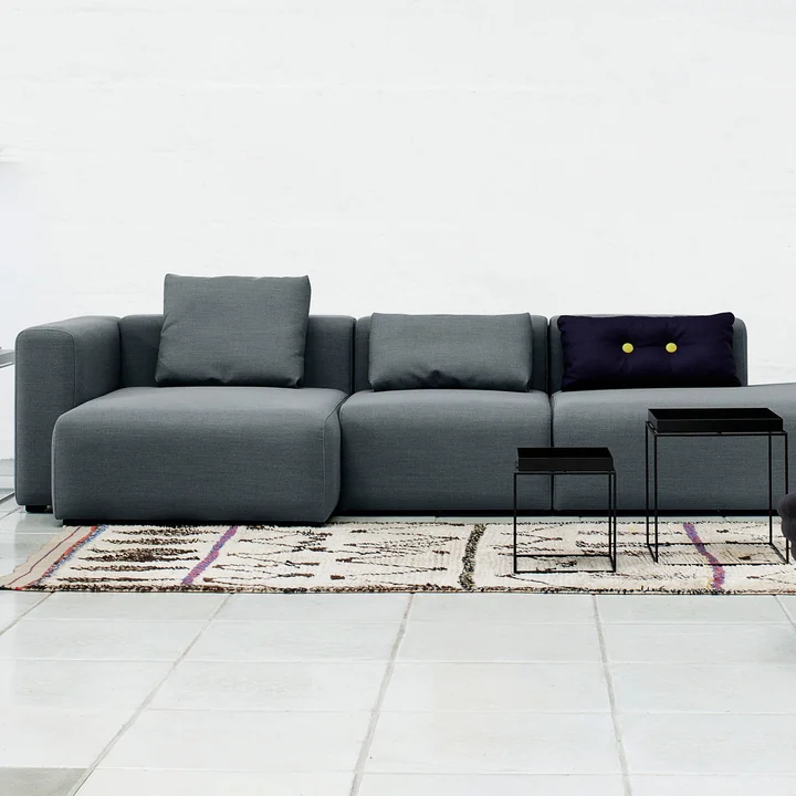 HAY - Mags Sofa 2,5 Sitzer, Kombination 3, Armlehne rechts / grau (Hallingdal 116)