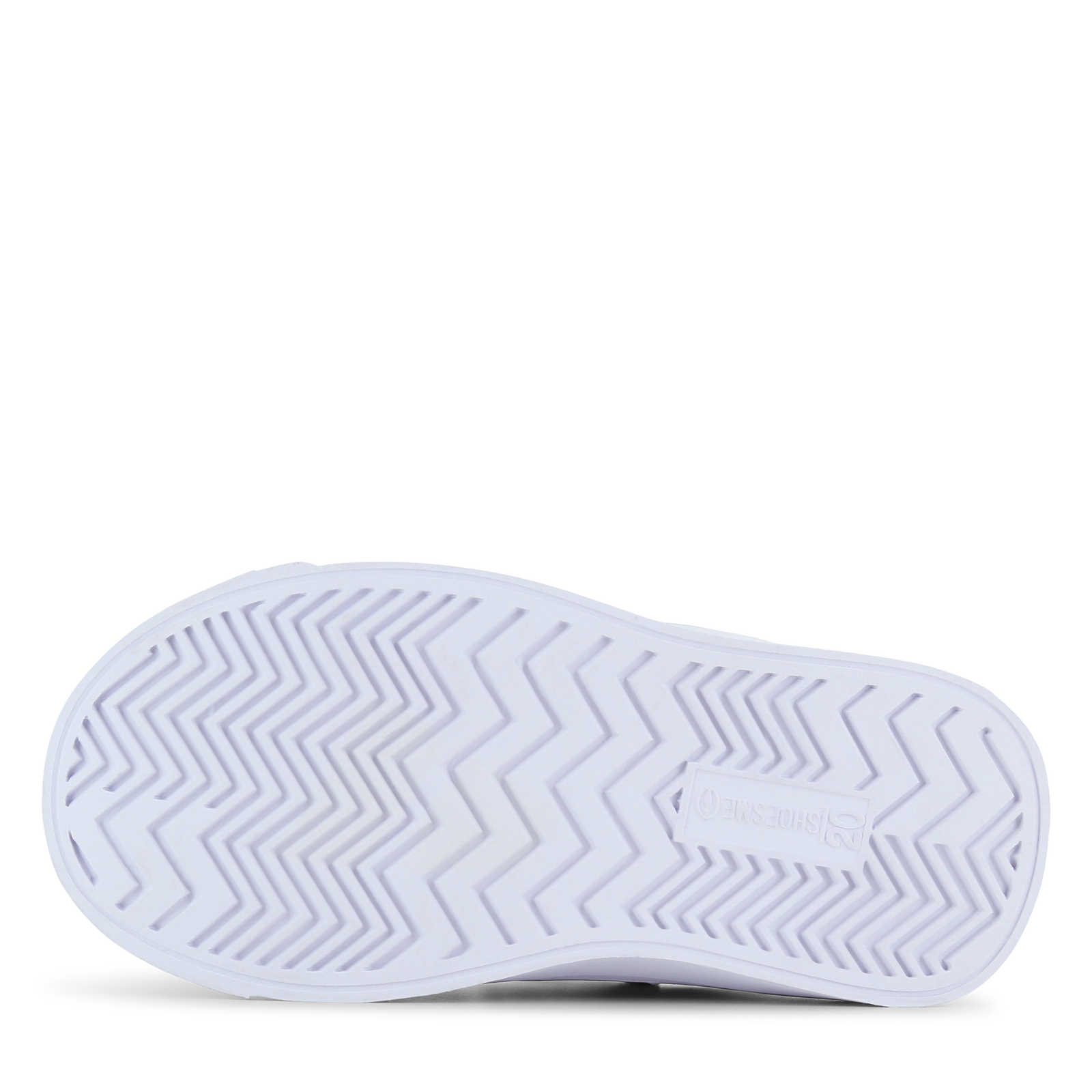 Shoesme witte sneaker met grijze stripings Microleer | Uni schoenen