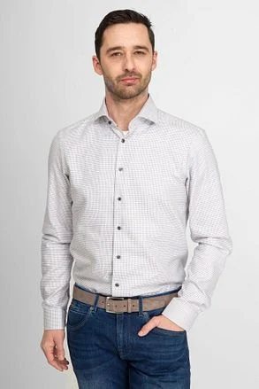 Suitable Overhemd Twill Print Wit D22-05 kopen