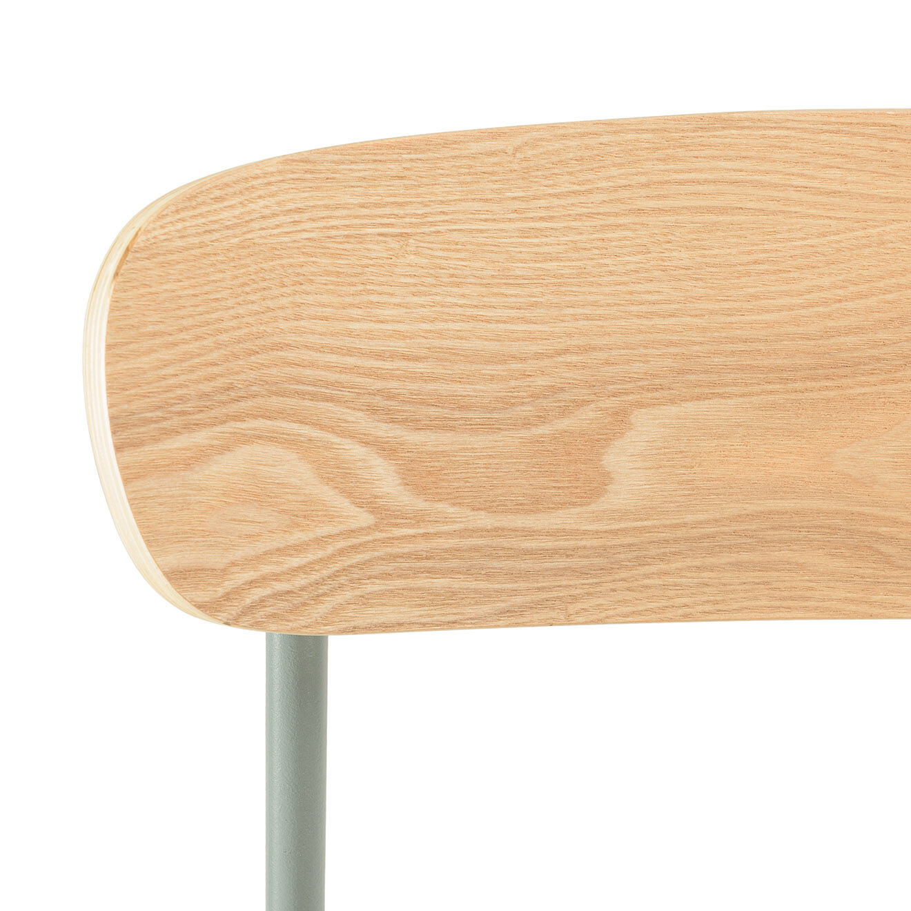 Macabane 2 Chaises d'écolier Tom naturel/vert - 47x51x78 cm