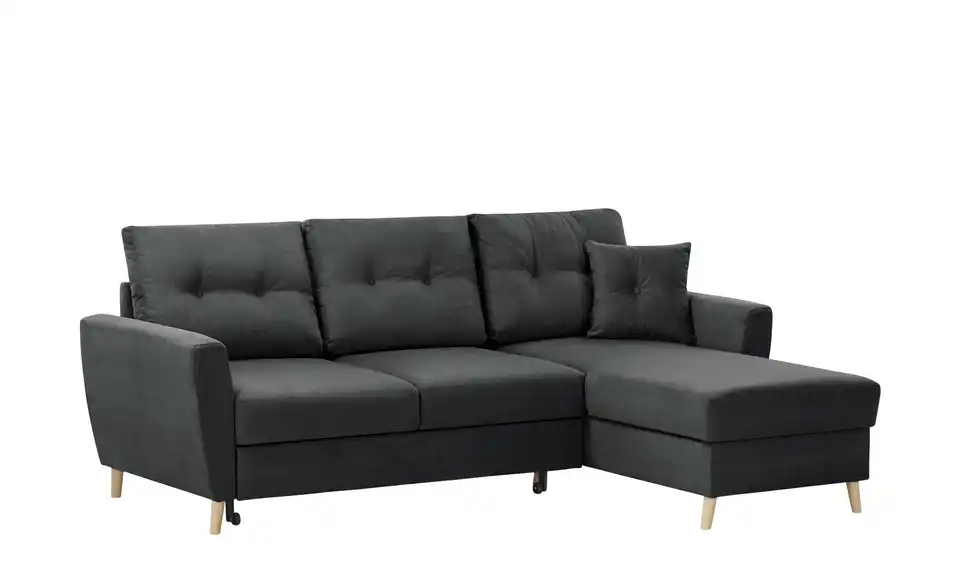 Ecksofa Carla Anthrazit, Dunkelgrau rechts