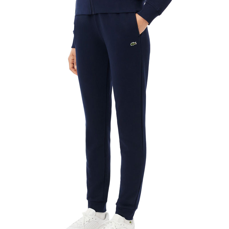 Pantalon de survêtement Lacoste femme molleton bleu marine