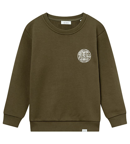 Les Deux Sweatshirt - Globe - Olive Nacht/Ivory