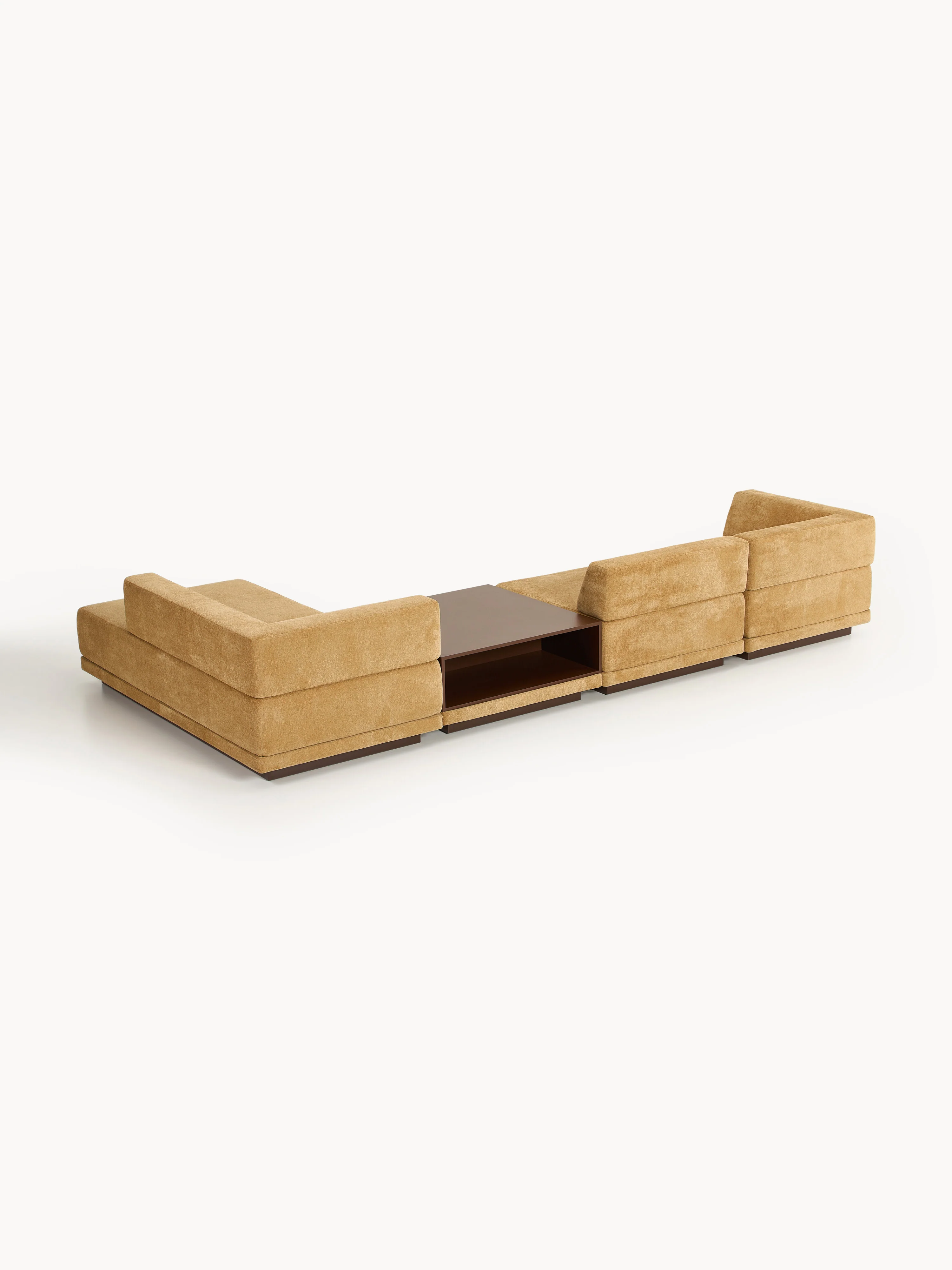 Modulaire hoekbank Colin (4-zits) met salontafel