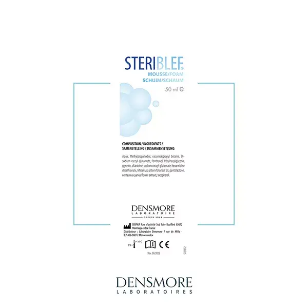 Mousse Higiênica Diária para Pálpebras e Cílios Densmore Stériblef - 50ml