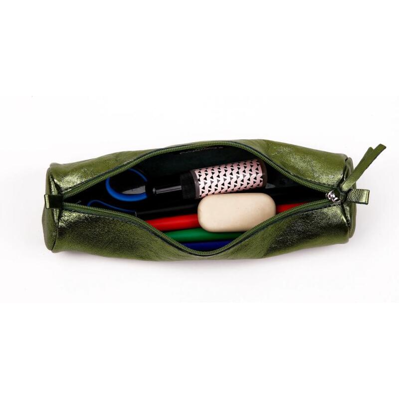 CUIRISÉ - Trousse ronde Ø5,5x22 cm - Vert
