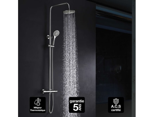 IMEX PRODUCTS - Barre et colonne de douche Colonne de douche thermostatique turn clean system imex cret...
