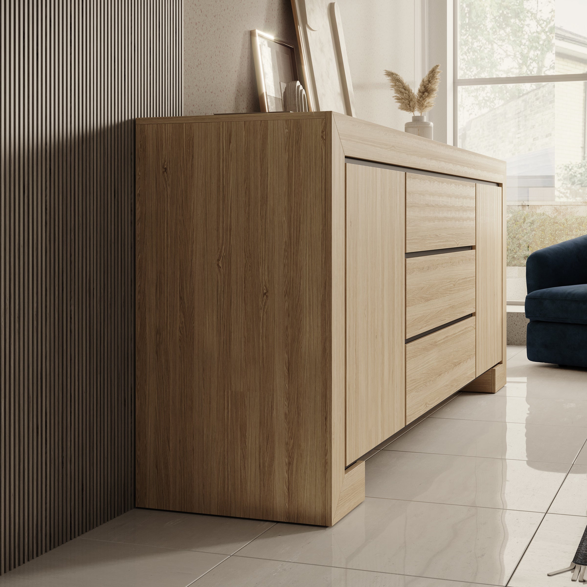 Cayuga - Dressoir - Eiken - 225x48x90 cm