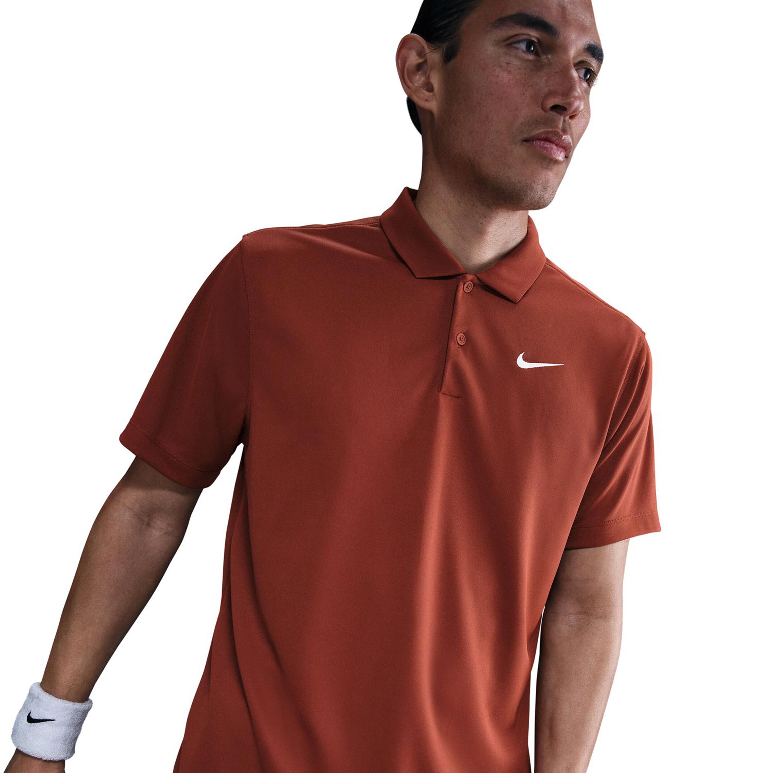 Nike Court Dri-FIT Solid Polo Hommes - Marron