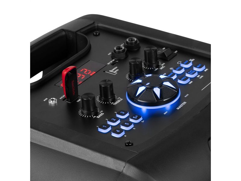 Fenton Track510 Schwarz Party-Lautsprecher mit USB/microSD-Mediaplayer