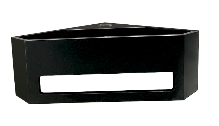 Mueller Viggo hoekfontein solid surface 35x35x16cm mat zwart