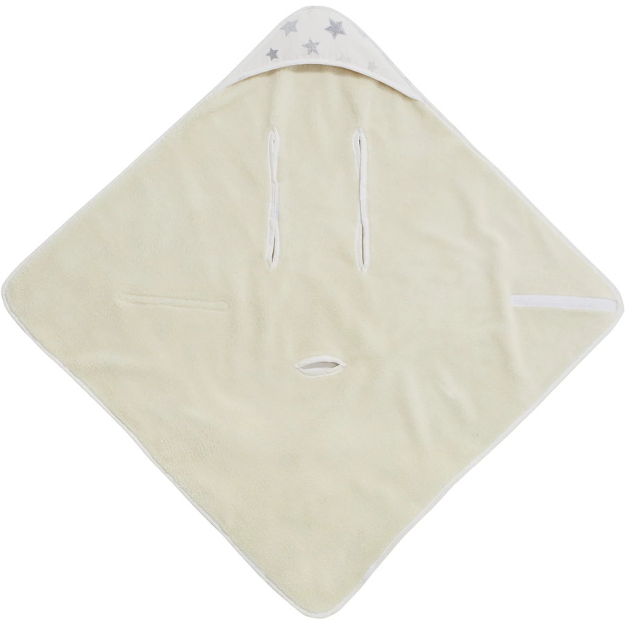 Alvi® Einschlagdecke Sterne silbergrau Exklusiv 80 x 80 cm