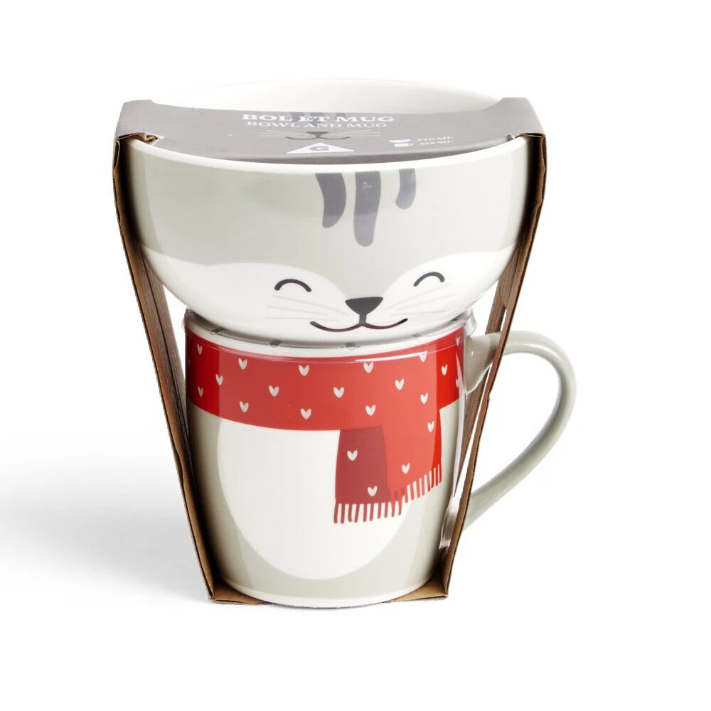 Mug 35,5cl avec bol chat 52cl