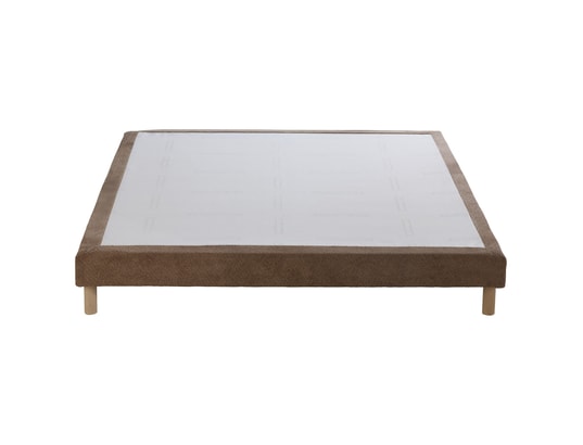 SOURCE DE REVES - Sommier 140 x 200 Sommier tapissier moka chenille bouclettes 140x200