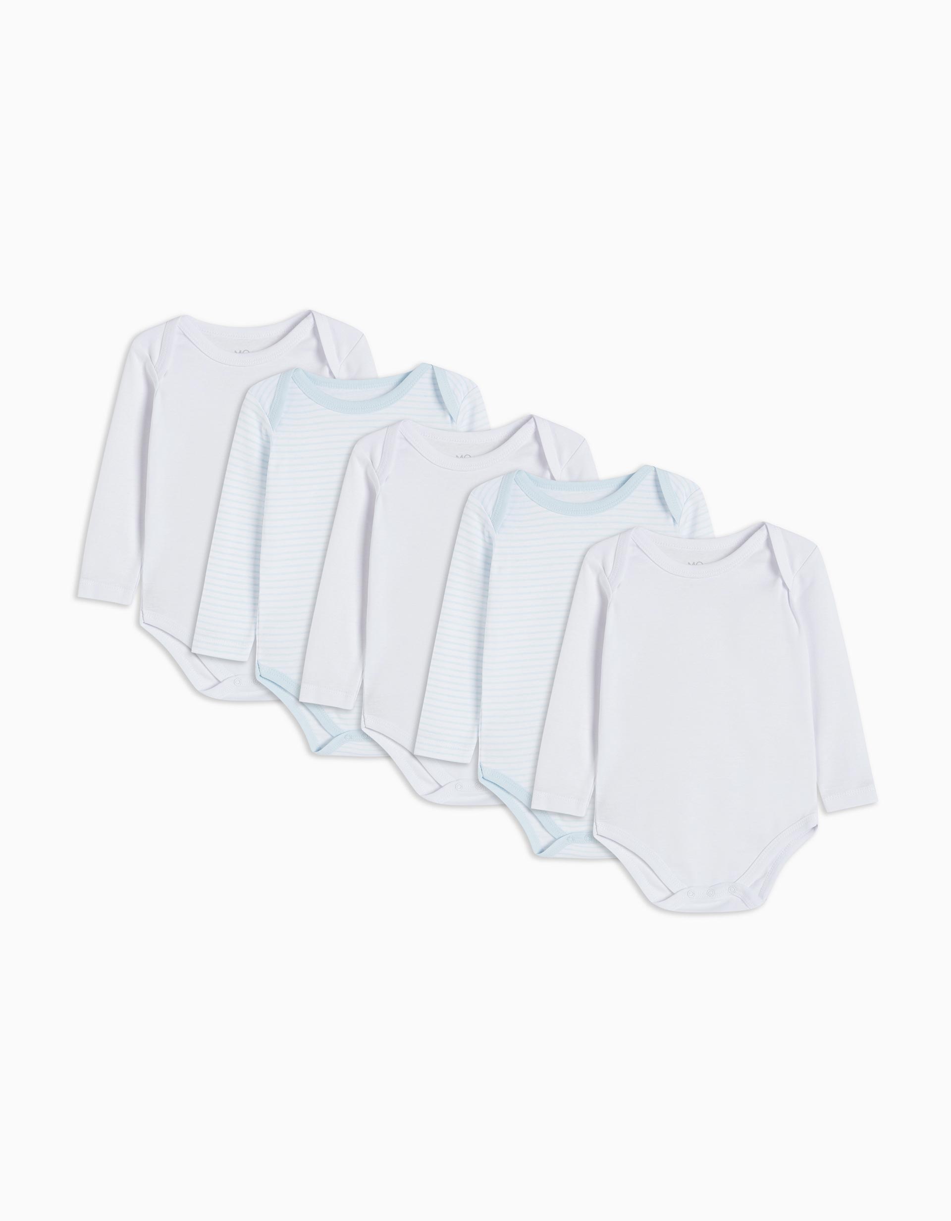 Pack 5 Bodies de Manga Comprida, Menino, Multicor