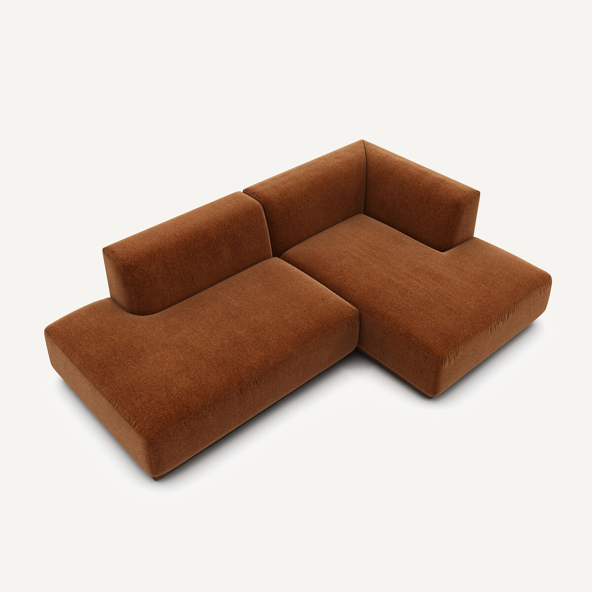 AM.PM<br>Sofá de canto direito em veludo chenille, Jacopo
