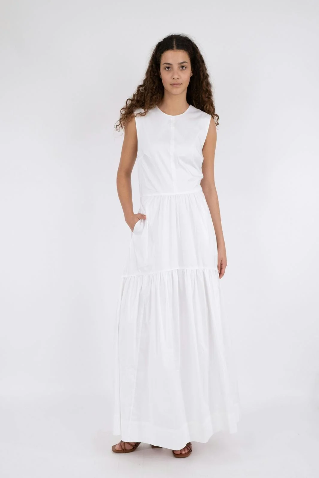 Neo Noir Eysha Poplin Dress white