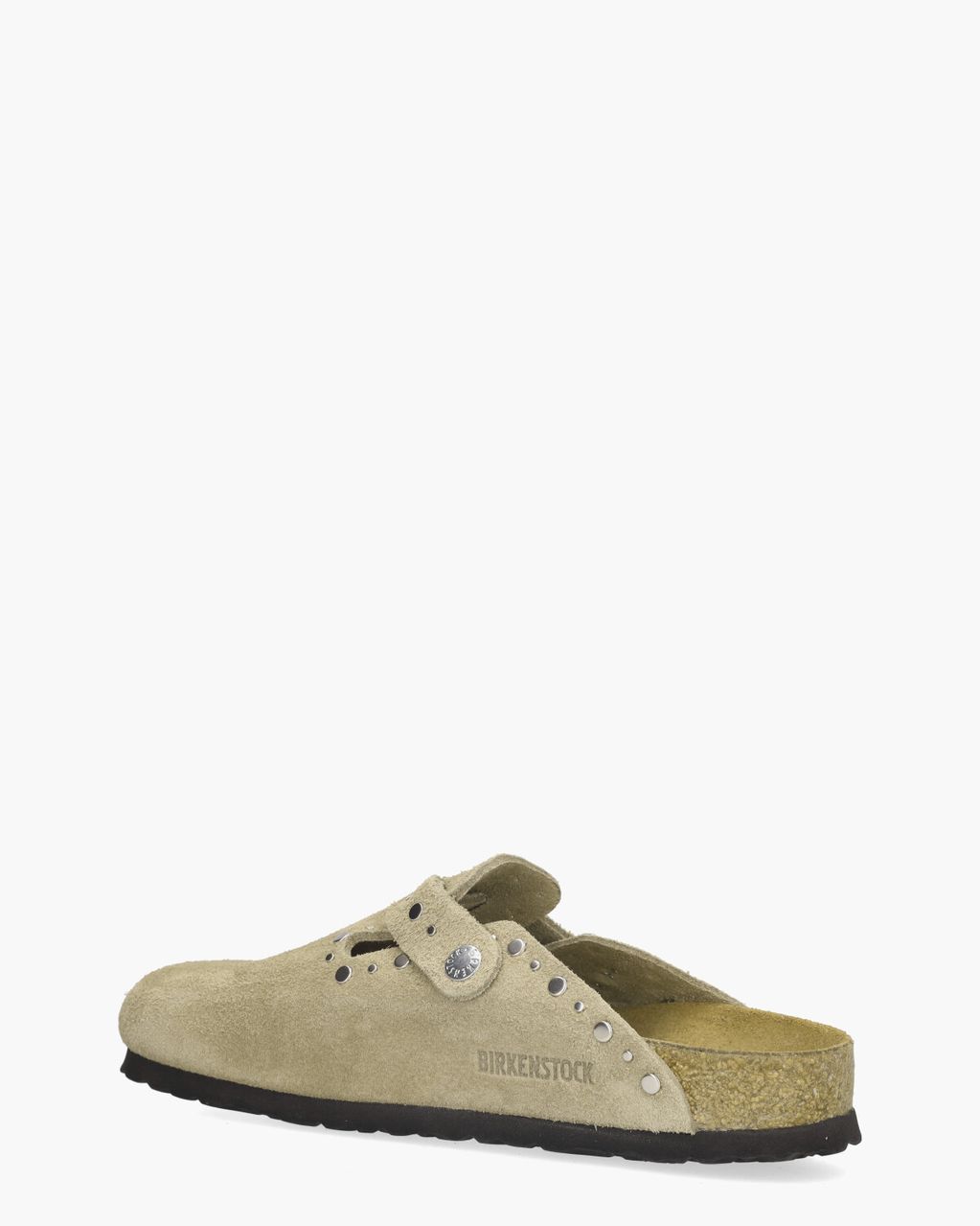 Birkenstock Boston Rivets Beige Damesslippers