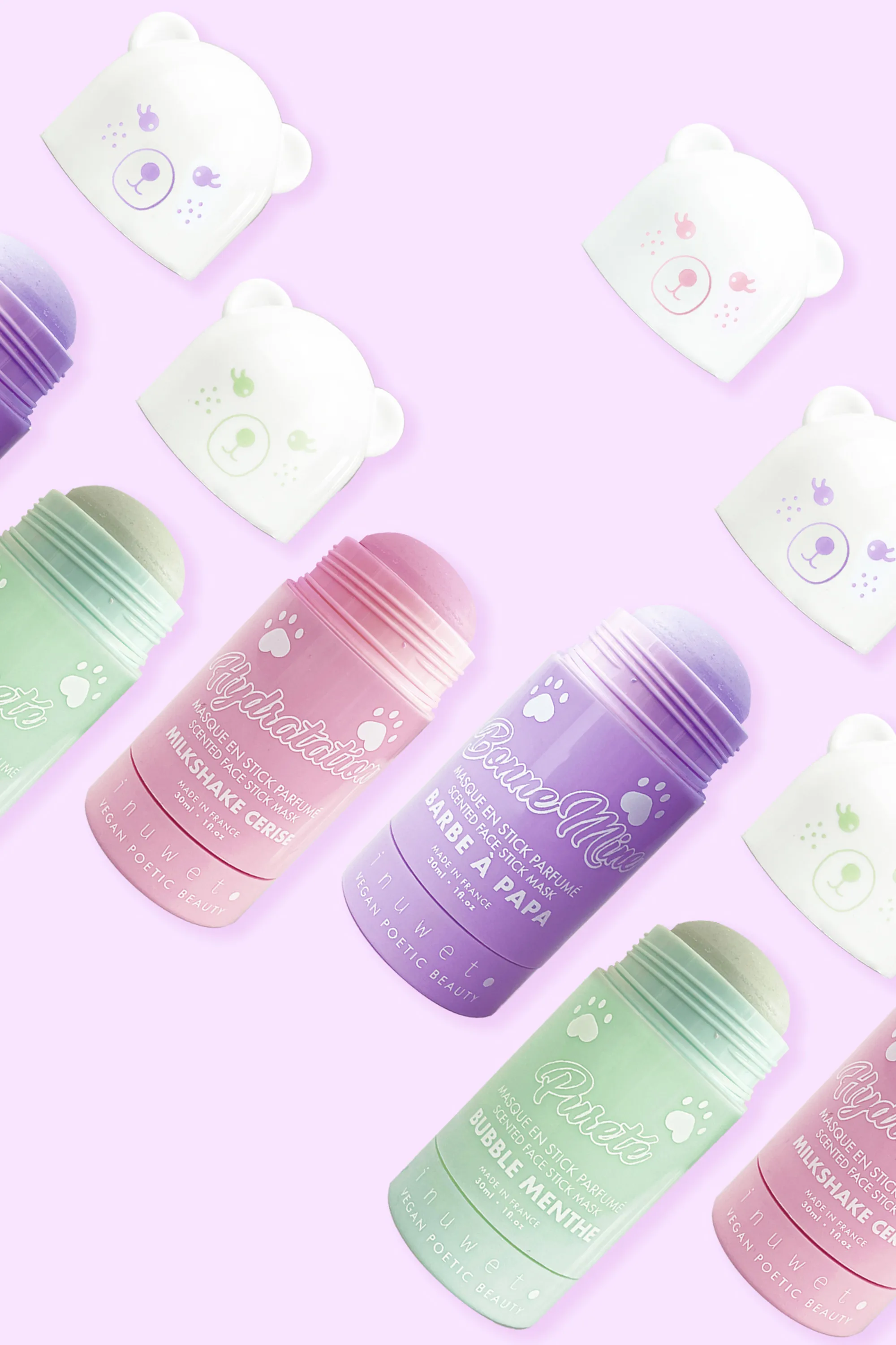 Inuwet (In Unicorn We Trust) Masque hydratant en stick à l’argile-30 ml