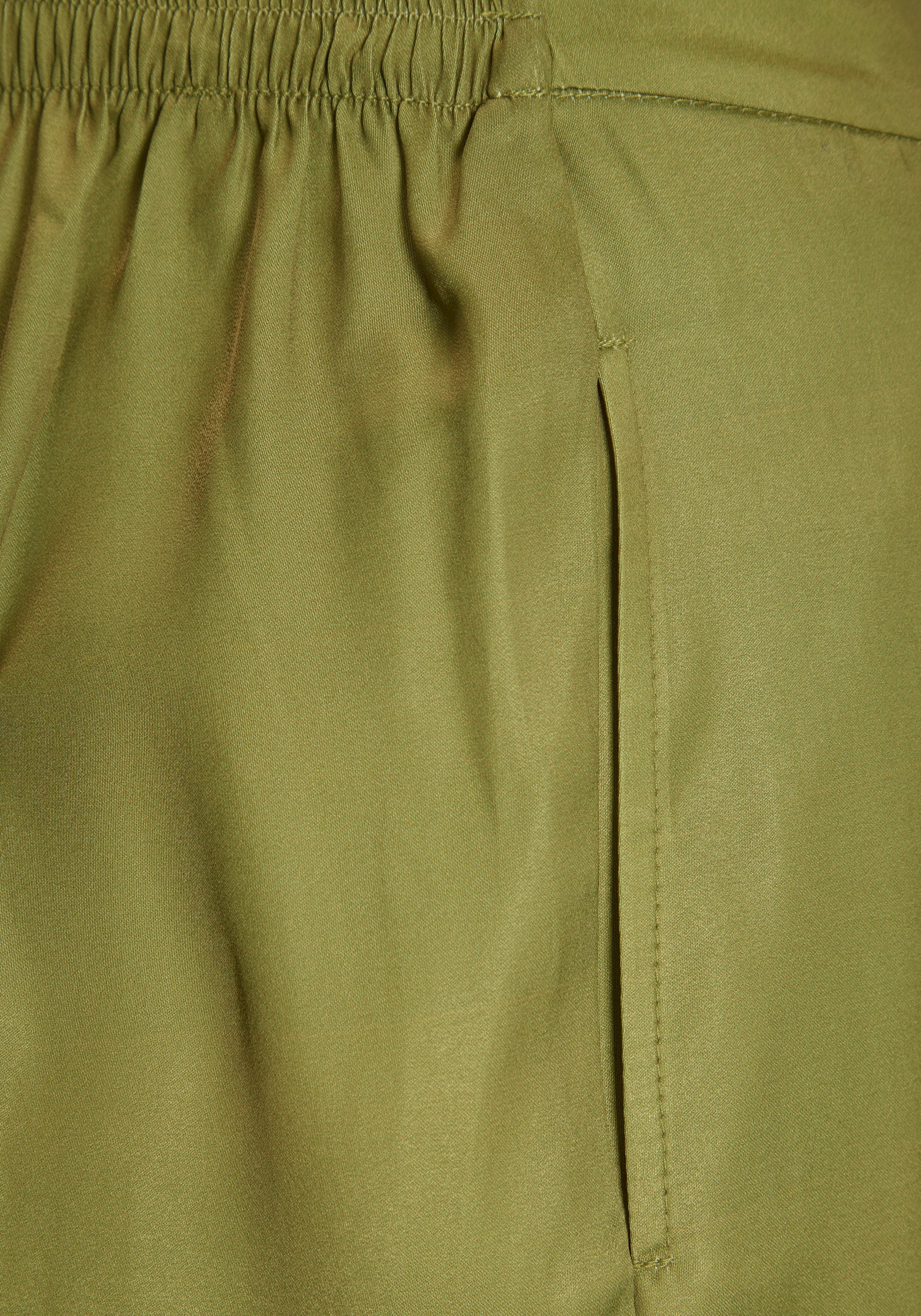 LASCANA Webhose  aus leichter Satinqualität, weite Palazzohose mit Taschen, Stoffhose