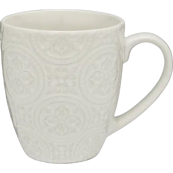 Becher Relief weiss sortiert