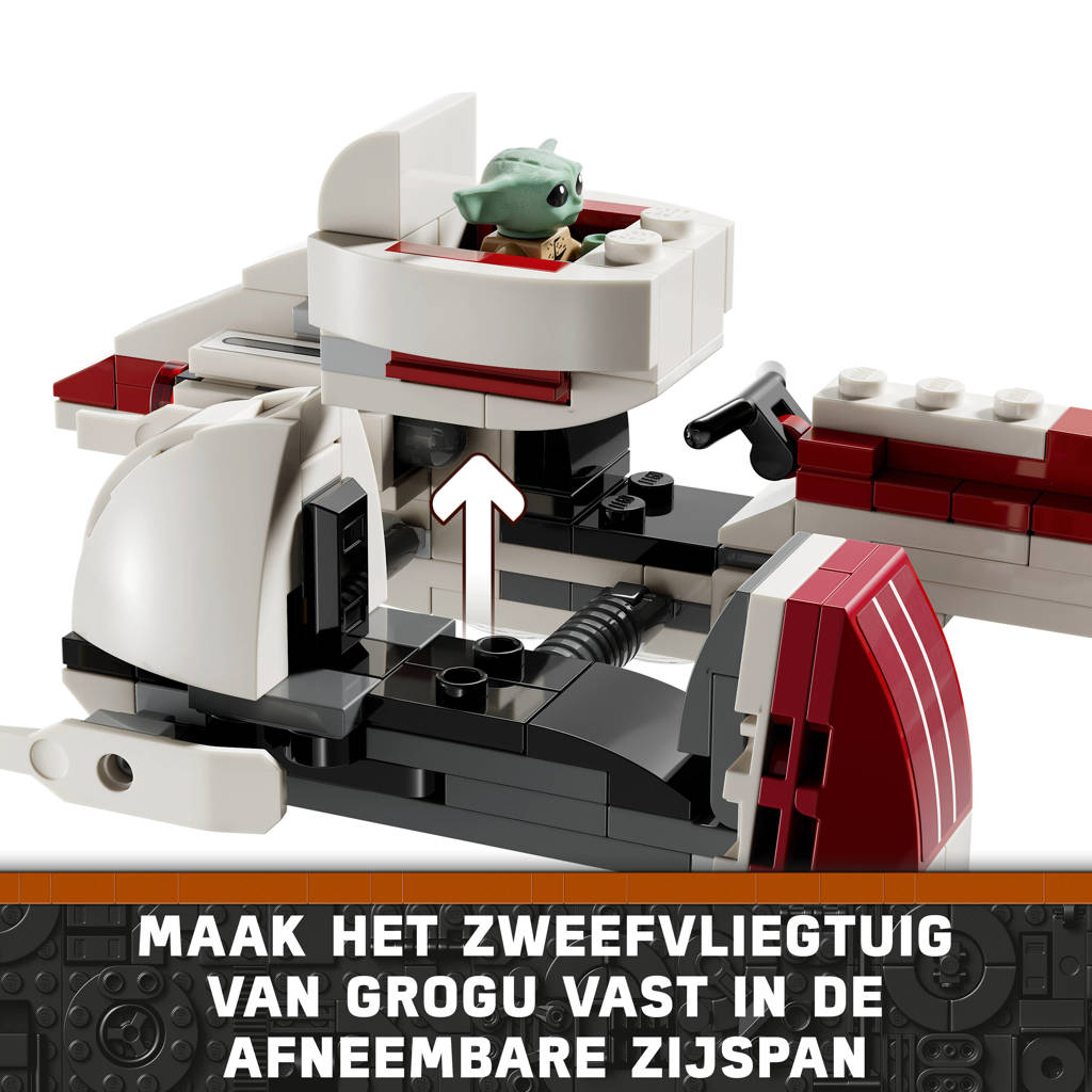 Prachtige speelset met mooie detailsBARC Speeder ontsnapping The Mandalorian Bouwpakket met Baby Yoda 75378