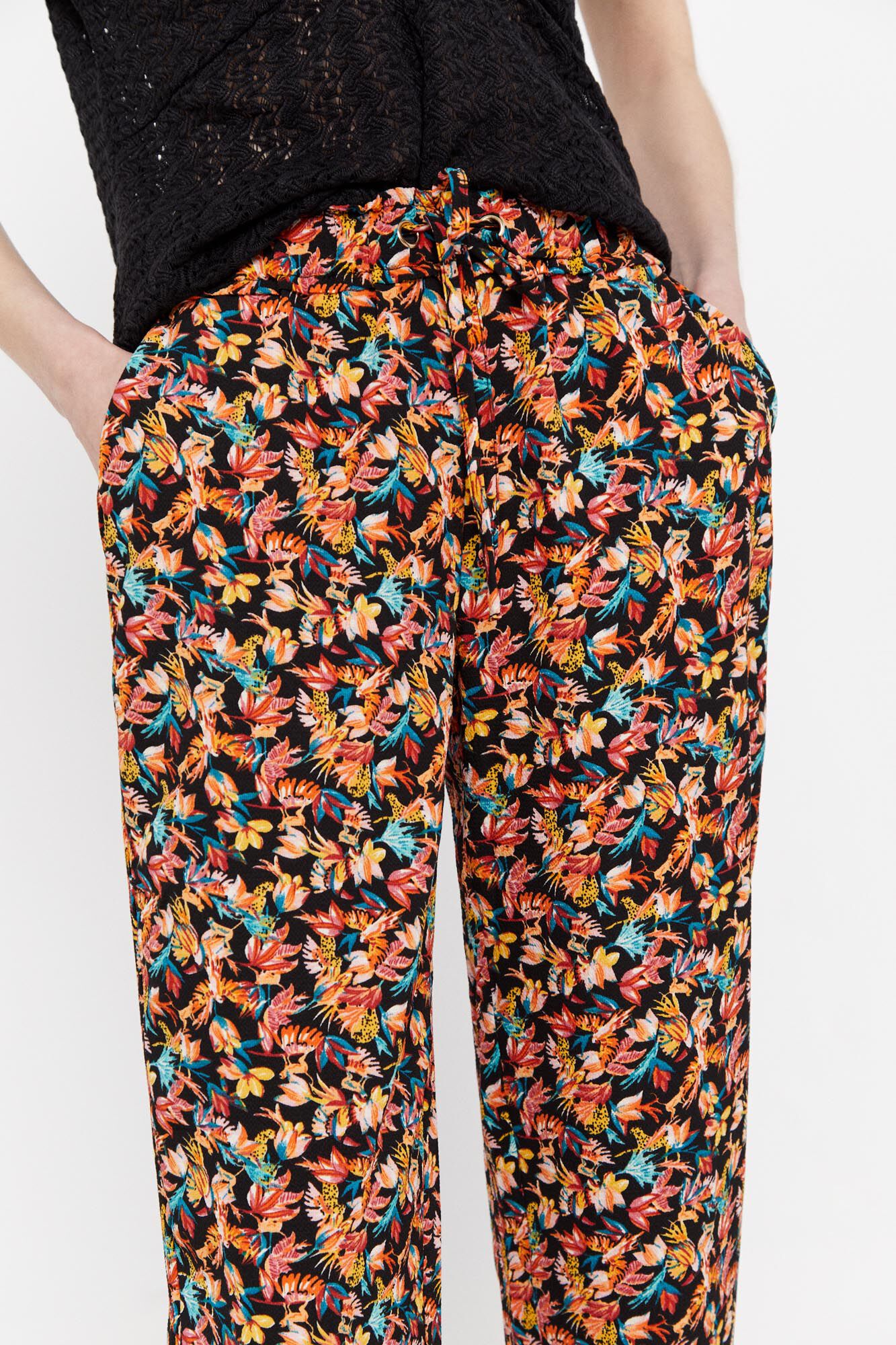 Calças super fluidas - Multicoloridas