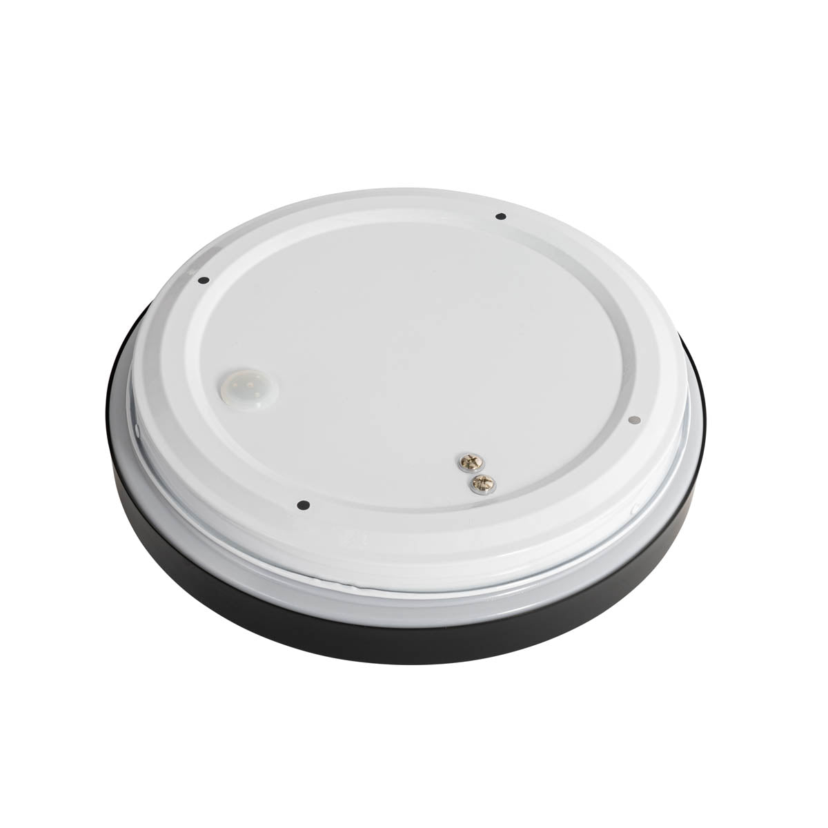 QAZQA Moderne plafondlamp zwart met wit 25 cm IP44 - Walden