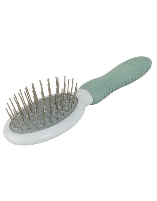Zolux Rodent Pneumatische Borstel - Vachtborstel - 48x30x167 mm Groen Wit