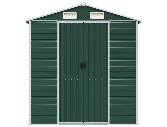 VIDAXL - Abri de jardin vert 191x640x198 cm acier galvanisé