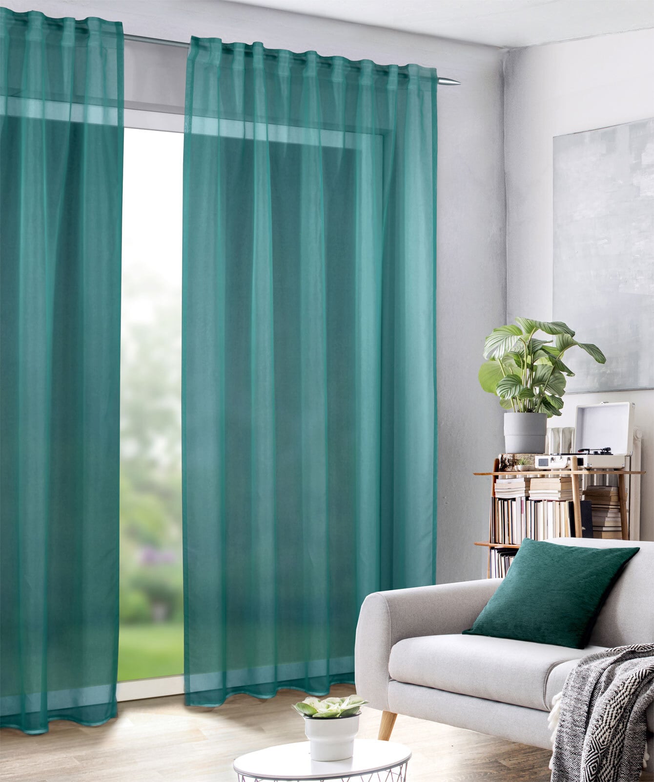 Kombischal Sylvia 2er-Set 135 x 245 cm tanne