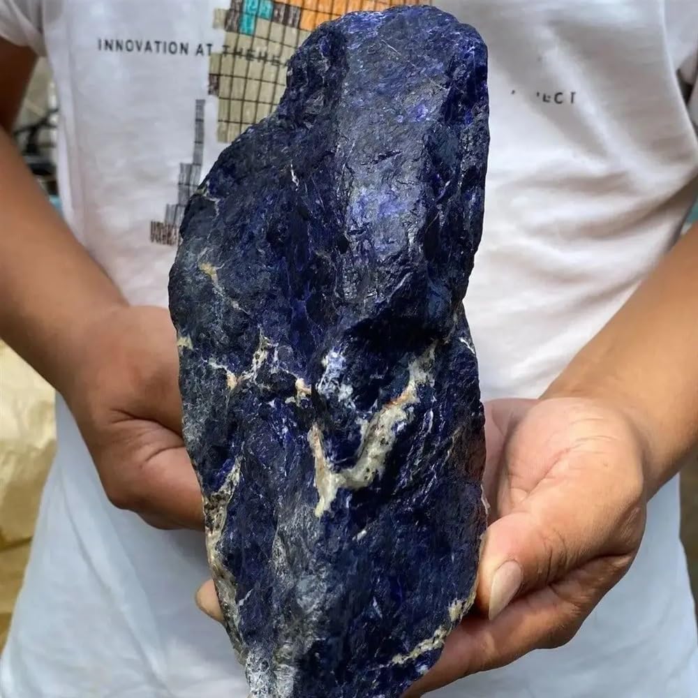 Large Noble Dark Blue Sodalite Crystal Gemstone Rough Raw Rock Home Decor(900-1000g)