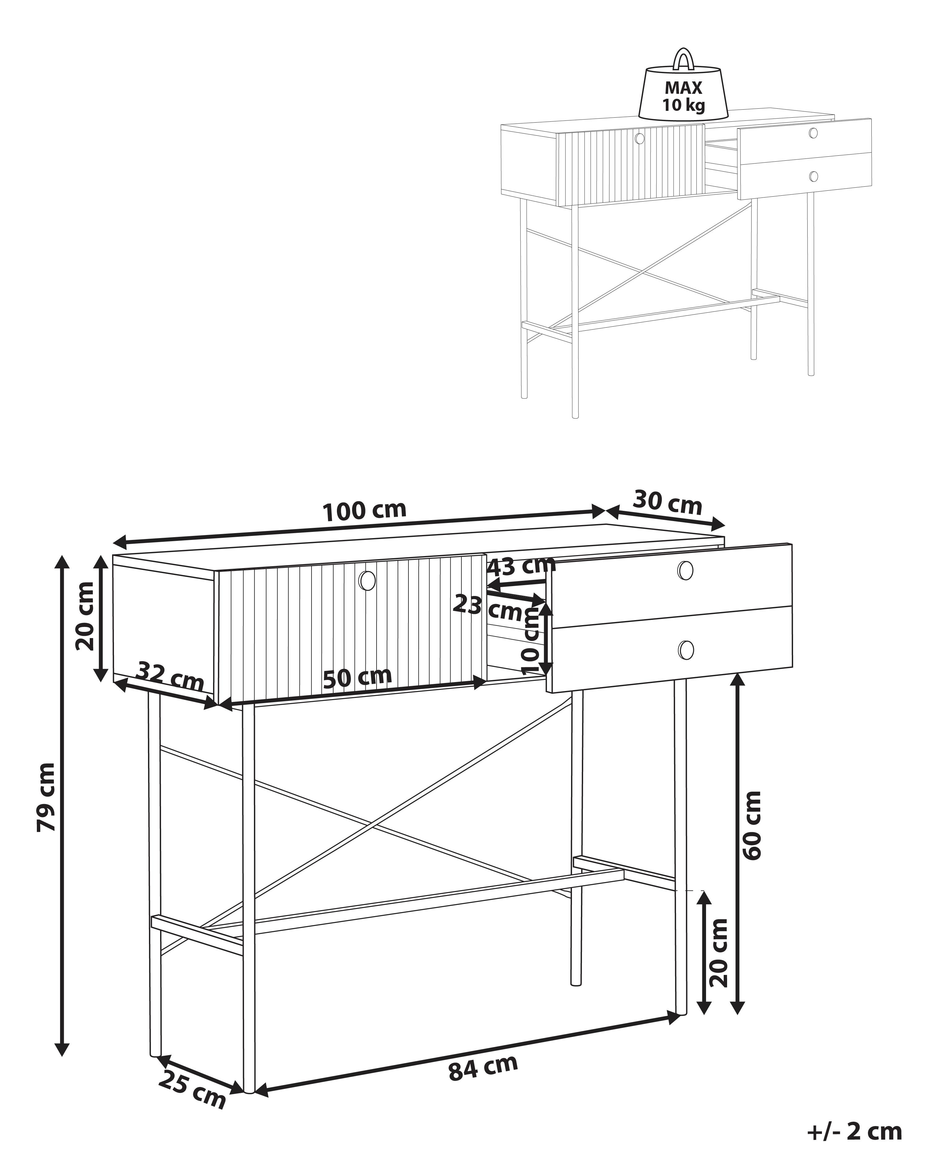 Sidetable COVENTRY Zwart