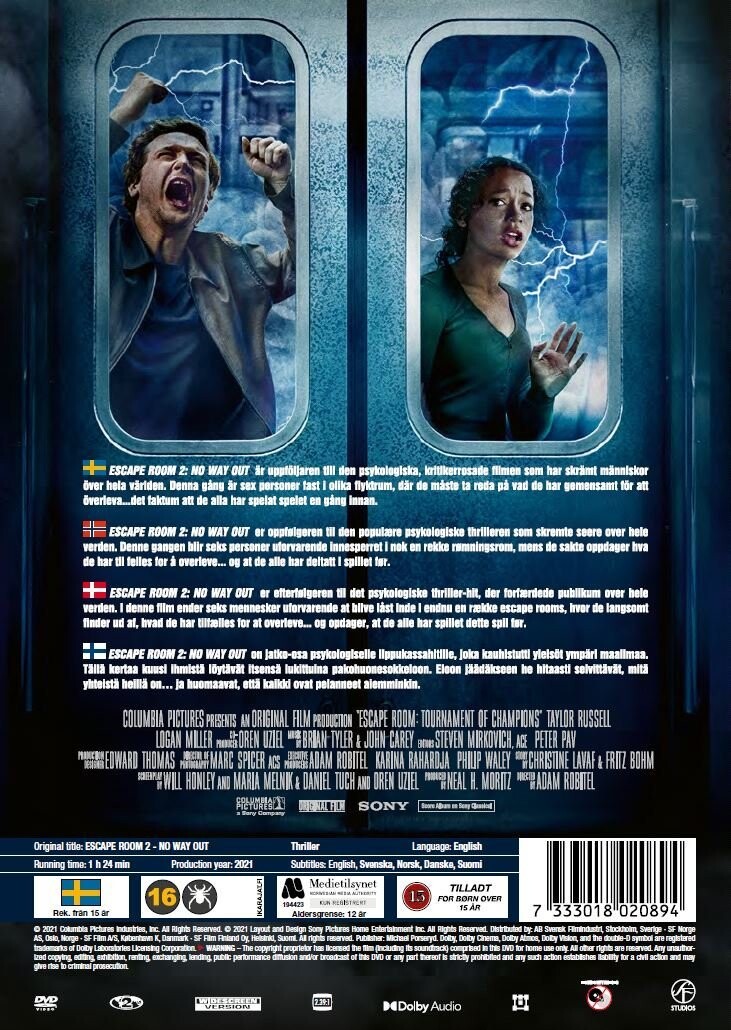 Escape Room 2: No Way Out - DVD