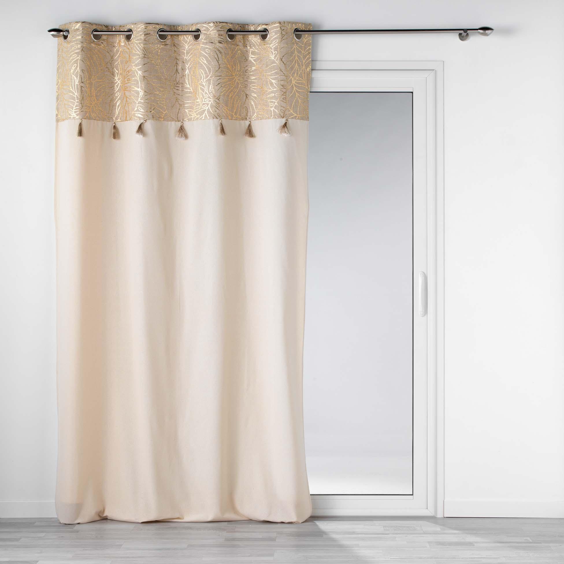 RIDEAU OEILLETS 140X240CM SOLEA OR