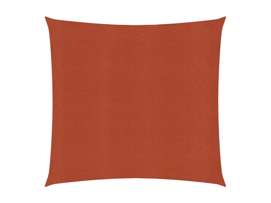 Voile d'ombrage 160 g/m² Terre cuite 6x6 m PEHD