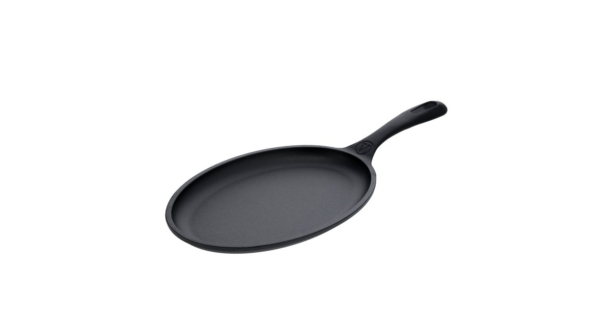 VictoriaFajita Skillet 24 x 17,5 cm, Seasoned bak-/braadpan  (Zwart, Color packaging)