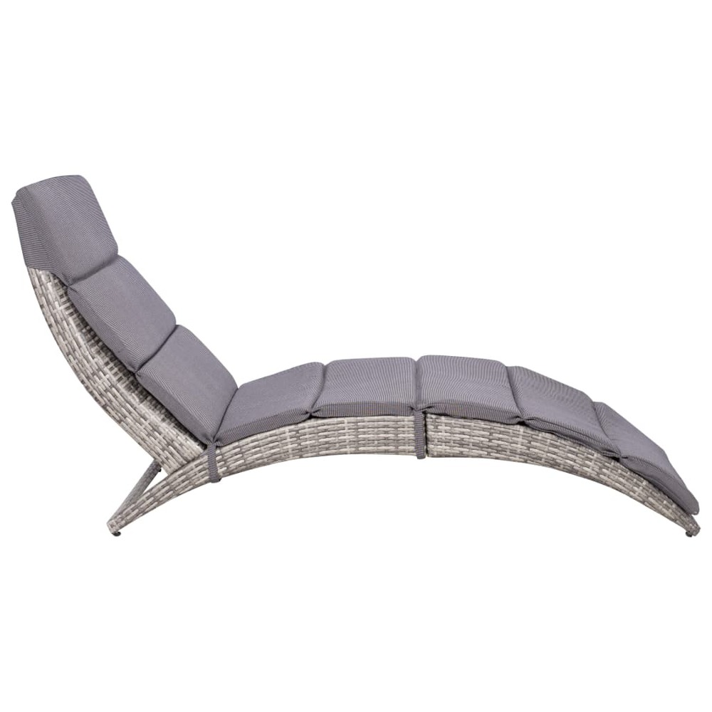 Transat chaise longue bain de soleil lit de jardin terrasse meuble d'extérieur pliable 159 x 57 x 76 cm avec coussin résine t