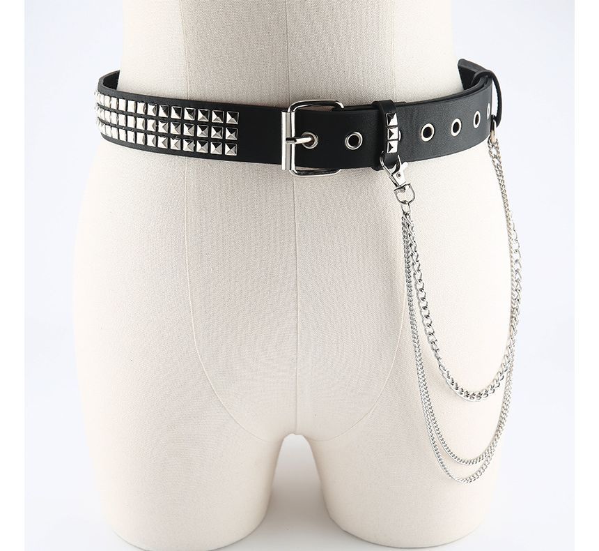 Rofuka - Riem met ketting en studs