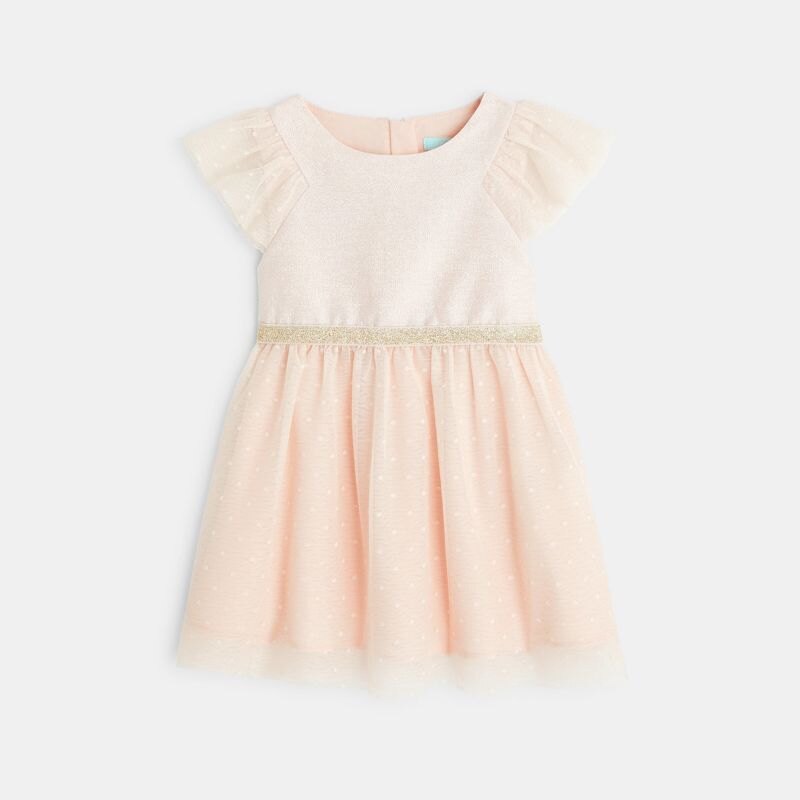 Robe de fête brillante rose bébé fille Rose